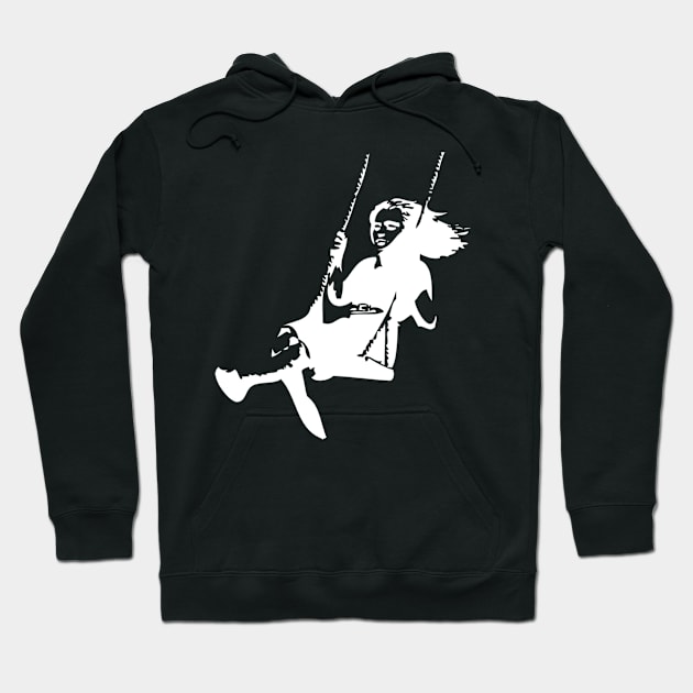 A girl on a swing Hoodie by lllucifercat